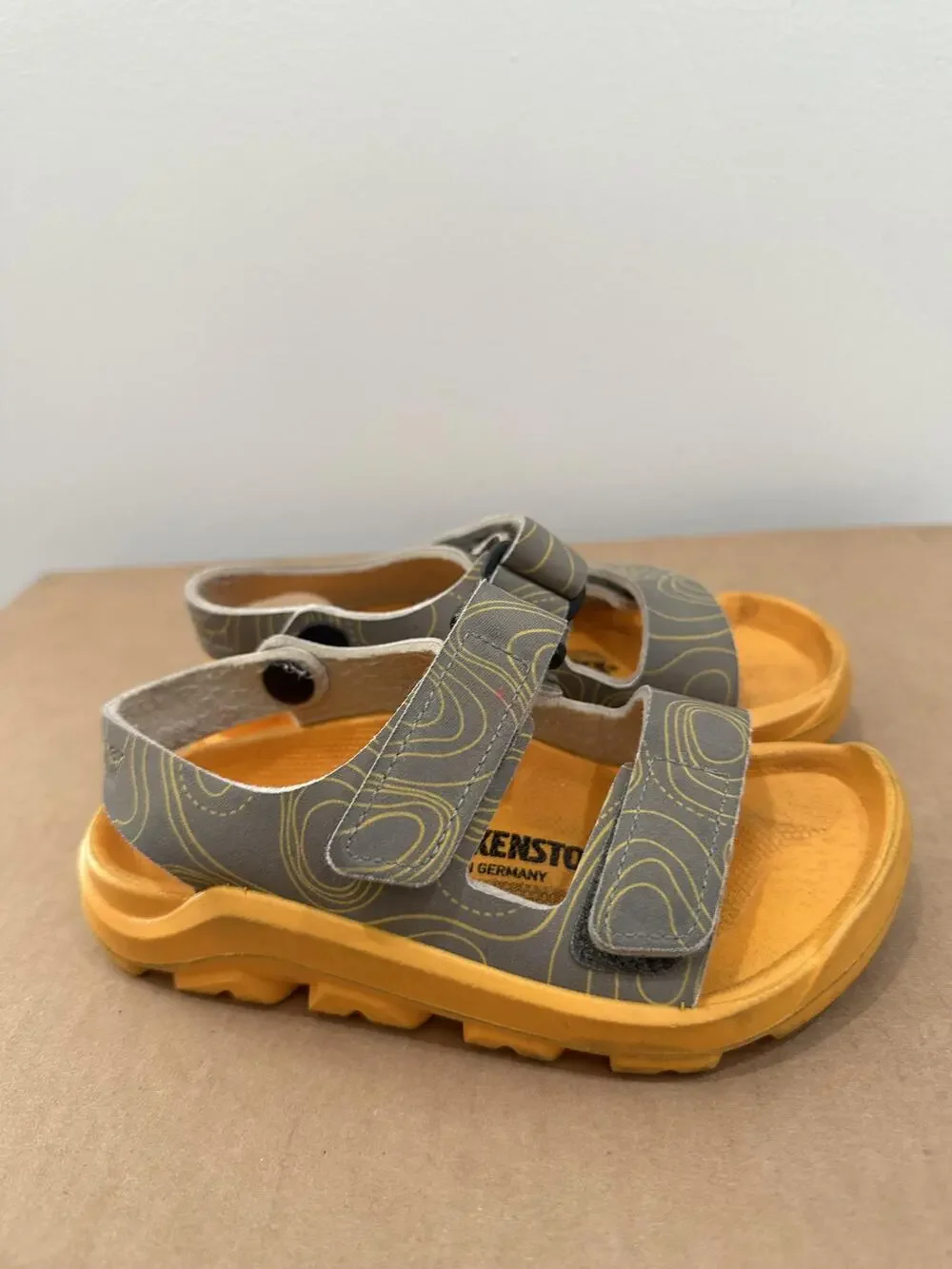 Birkenstock Shoes Kids Size 26 Yellow Gray Sandals Waterproof Outdoor Germany